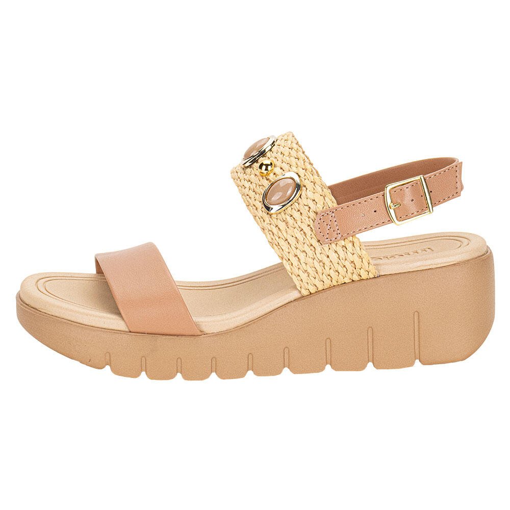 SANDÁLIA FEMININA ANABELA MOLECA 5536110 Salmão 2