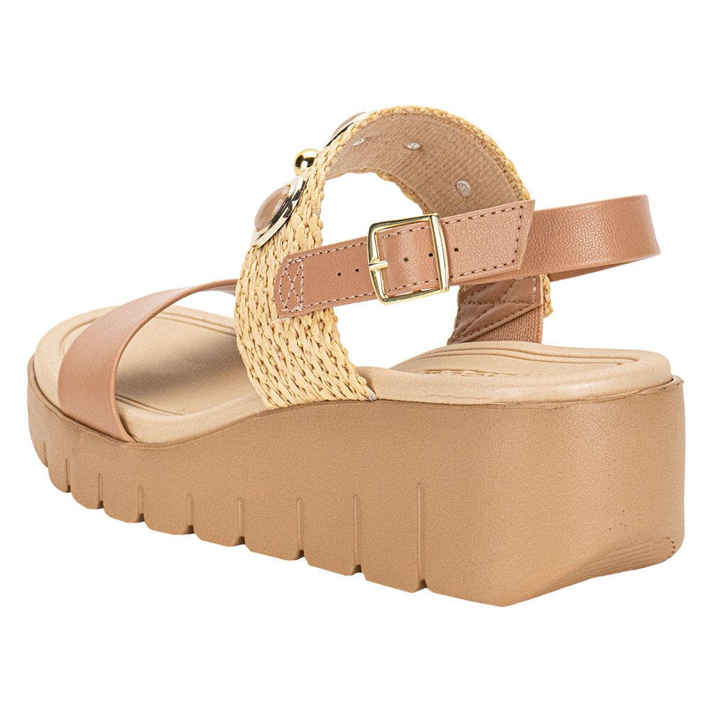 SANDÁLIA FEMININA ANABELA MOLECA 5536110 Salmão 3