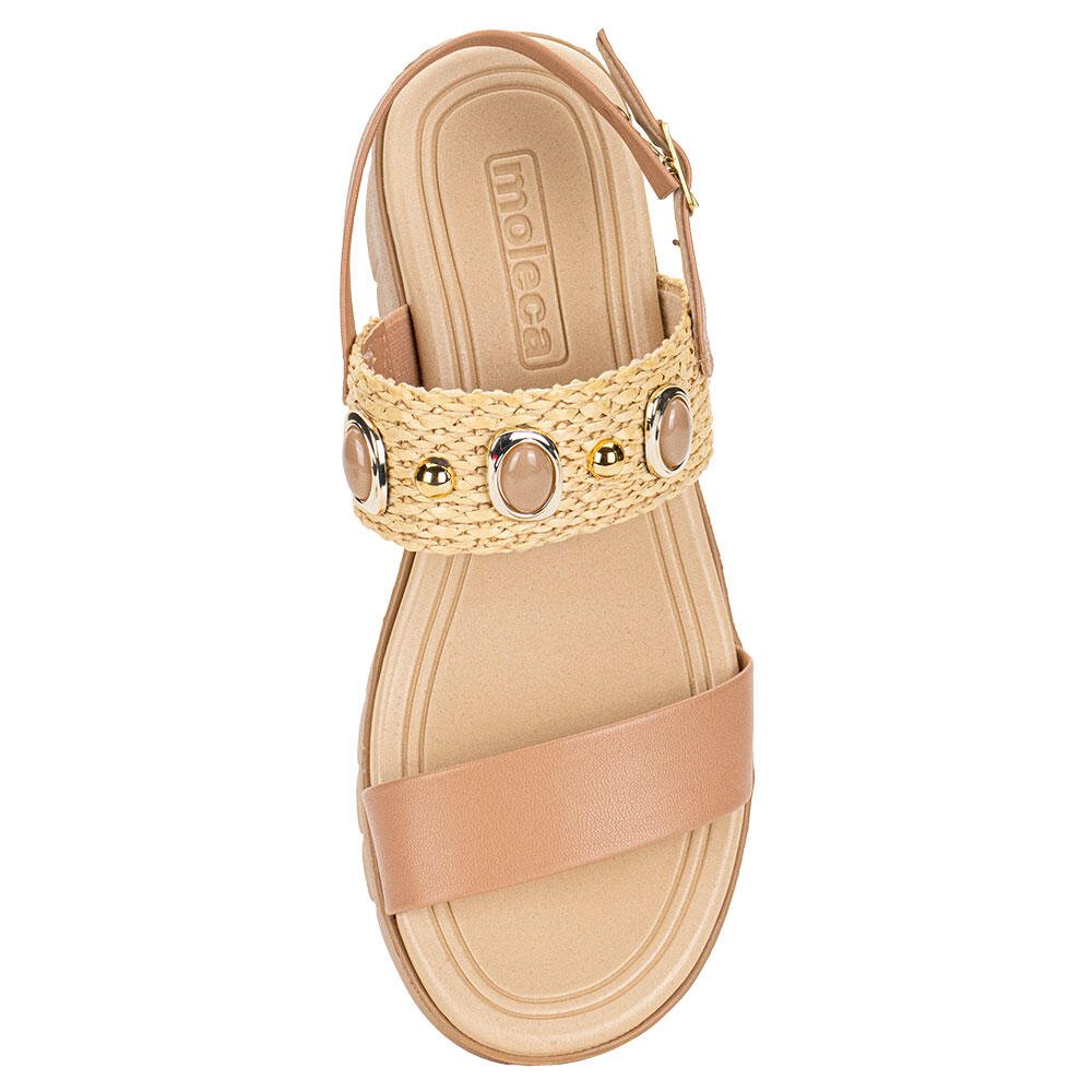 SANDÁLIA FEMININA ANABELA MOLECA 5536110 Salmão 5