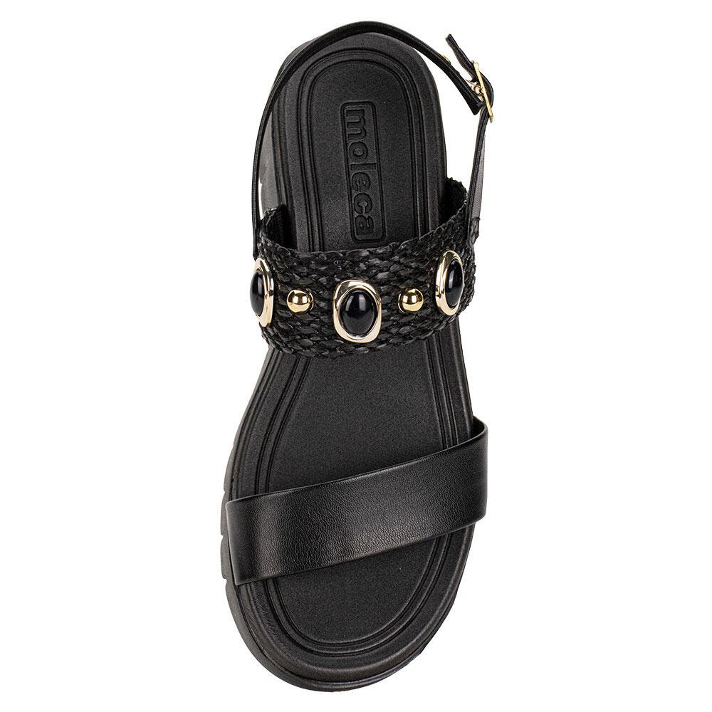 SANDÁLIA FEMININA ANABELA MOLECA 5536110 Preto 5