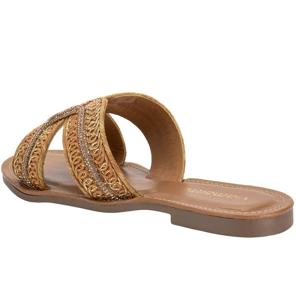 TAMANCO FEMININO FLAT VIA MARTE 308001 Bege 3