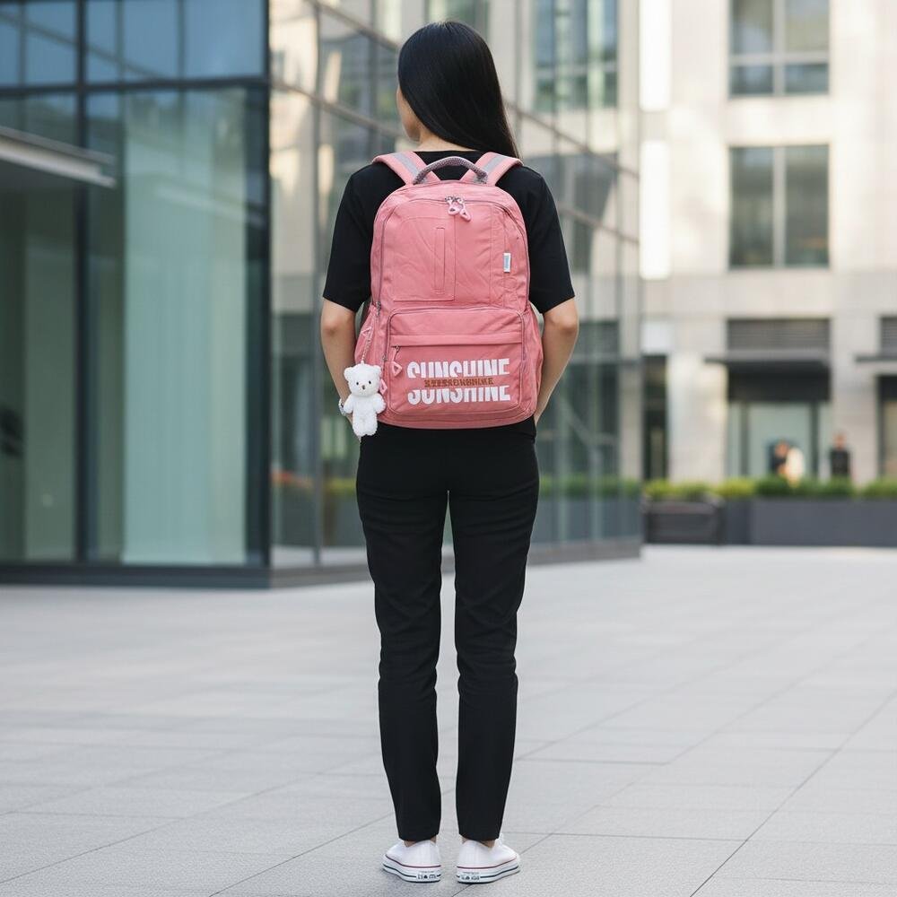 MOCHILA FEMININA ARARA DOURADA RY66136 Salmão 2