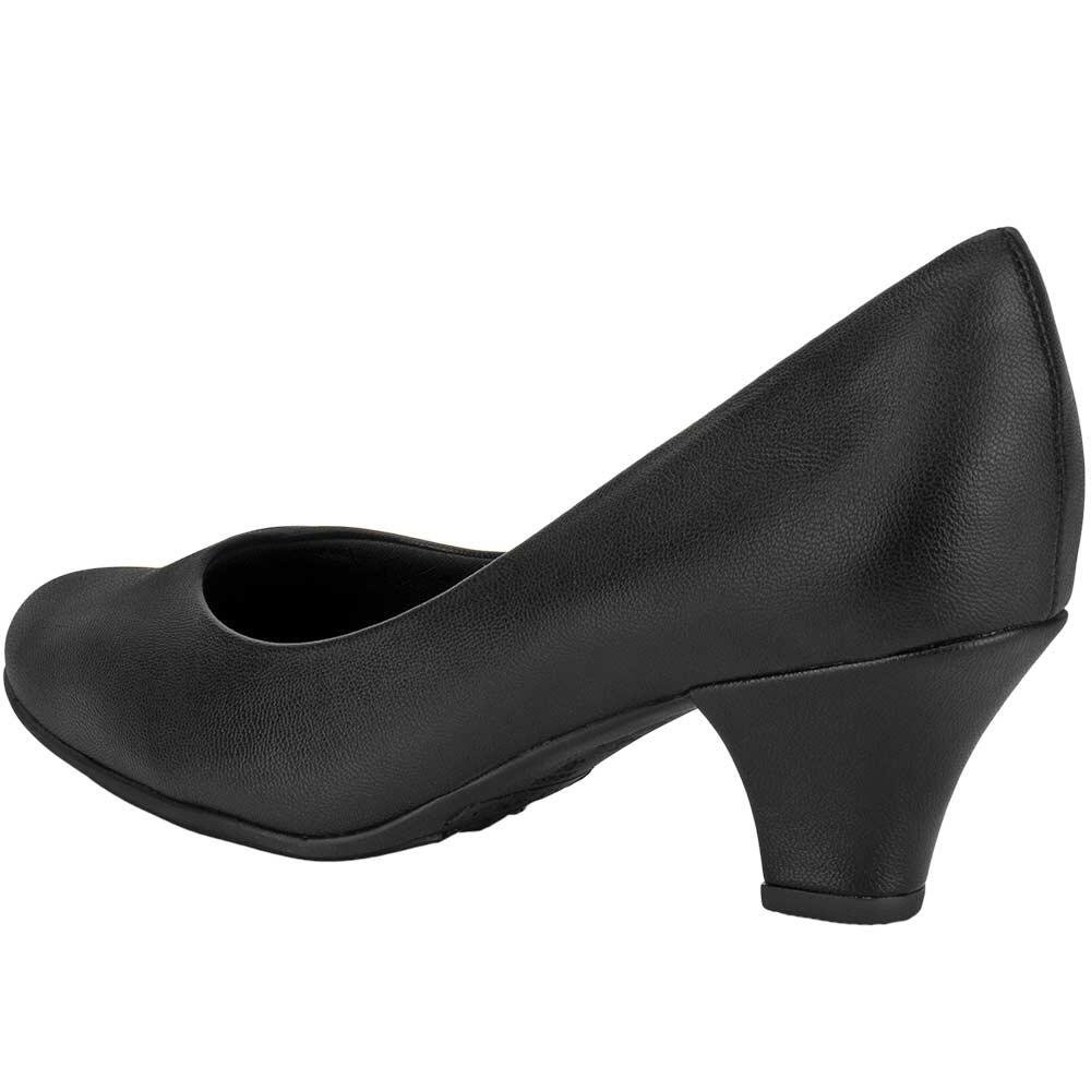 SCARPIN FEMININO SALTO GROSSO PICCADILLY 703001 Preto 3