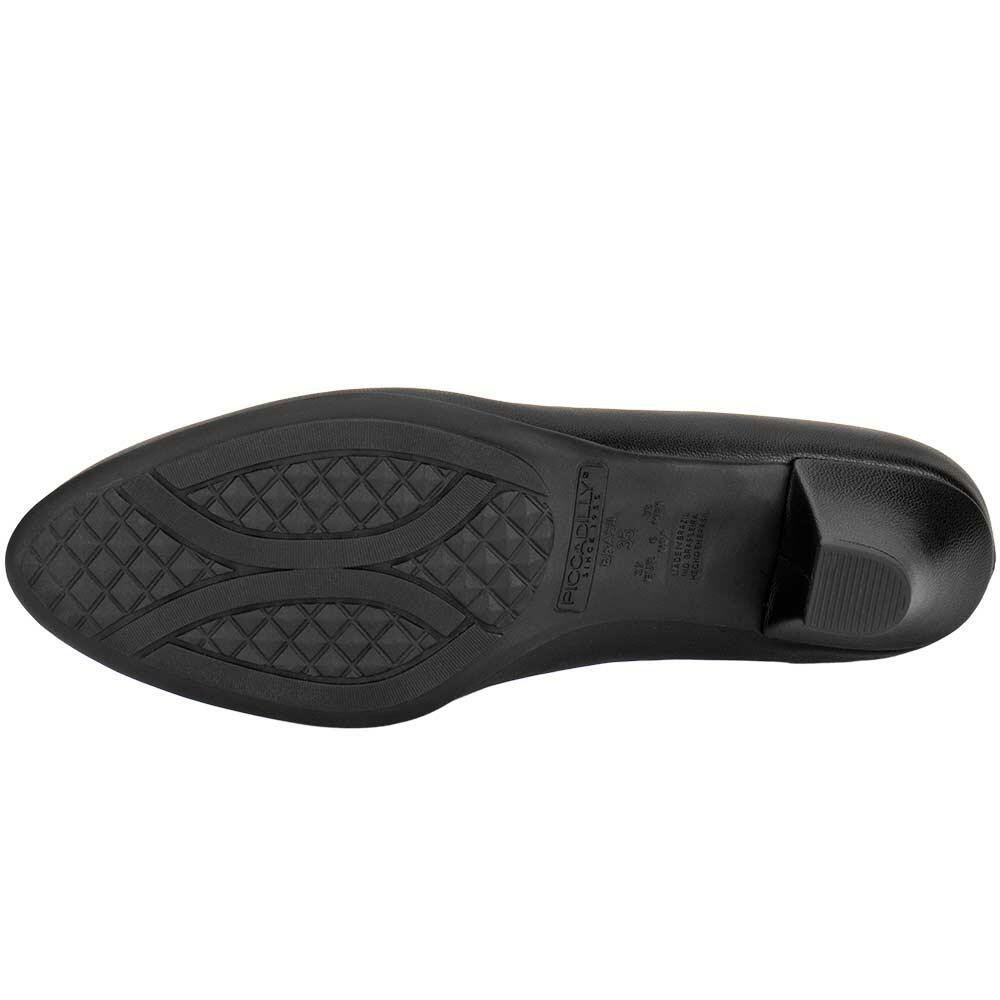SCARPIN FEMININO SALTO GROSSO PICCADILLY 703001 Preto 4