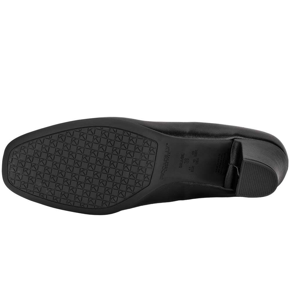 SCARPIN FEMININO SALTO GROSSO PICCADILLY 344001 Preto 4