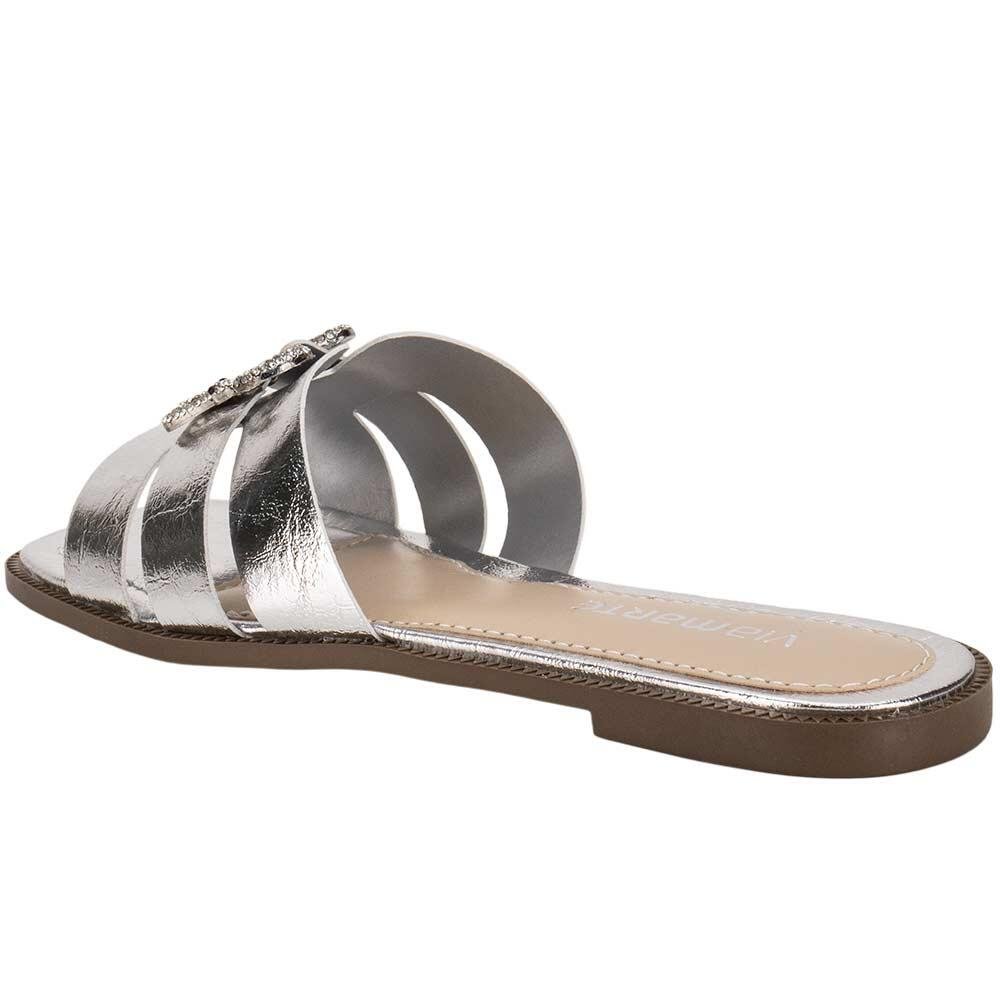 TAMANCO FEMININO FLAT VIA MARTE 291004 Prata 3
