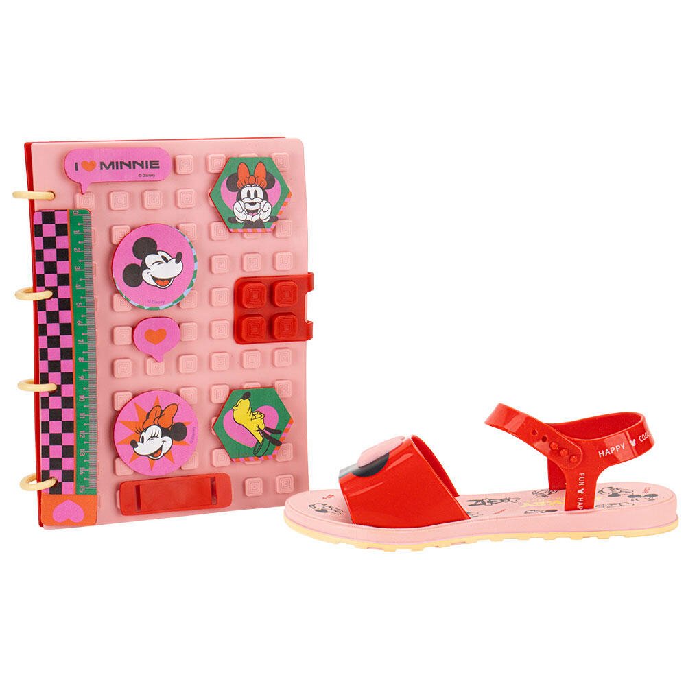  "Sandália e Fichário Disney School Grendene Kids" Vermelho 2