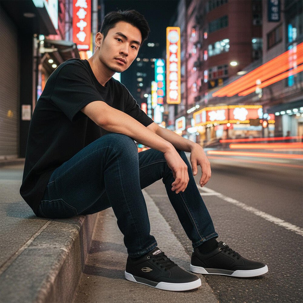 TÊNIS MASCULINO URBAN SCAPE MORMAII 203401 Preto/Branco 2