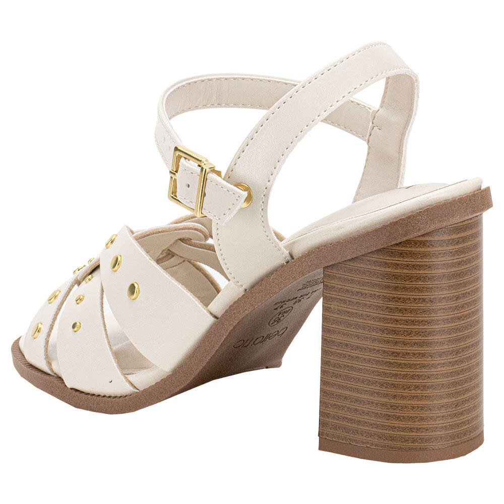 SANDÁLIA FEMININA SALTO GROSSO BEIRA RIO 8573103 Branco 3