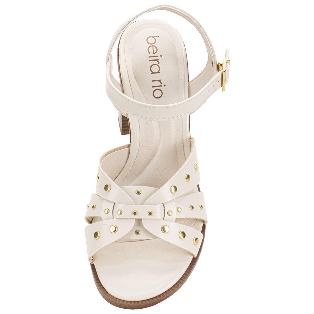 SANDÁLIA FEMININA SALTO GROSSO BEIRA RIO 8573103 Branco 5