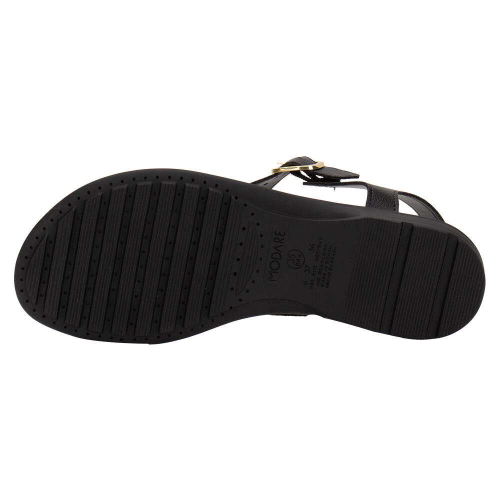 SANDÁLIA FEMININA FLAT MODARE 7053177 Preto 4