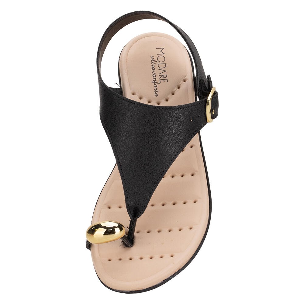 SANDÁLIA FEMININA FLAT MODARE 7053177 Preto 5