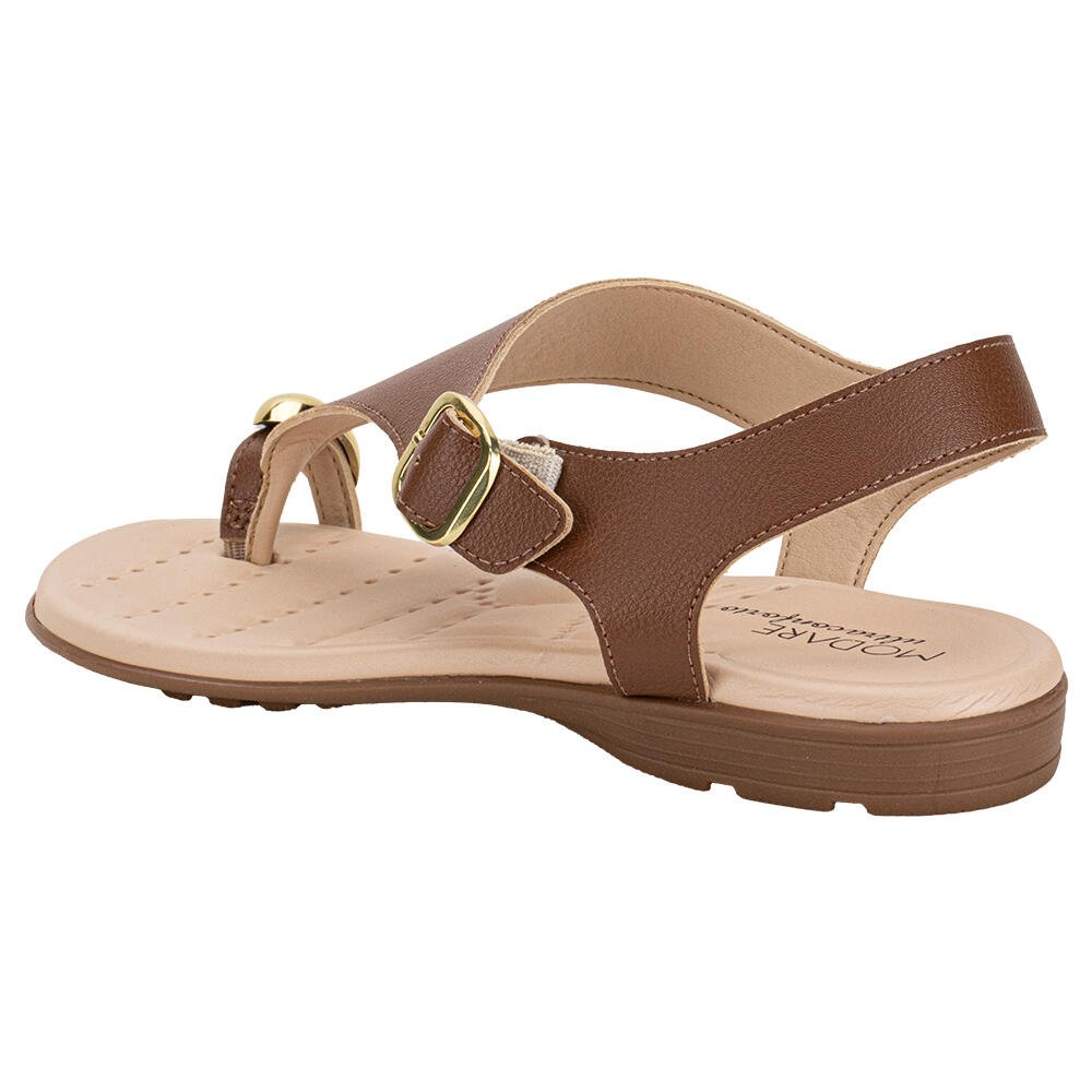 SANDÁLIA FEMININA FLAT MODARE 7053177 Marrom 3