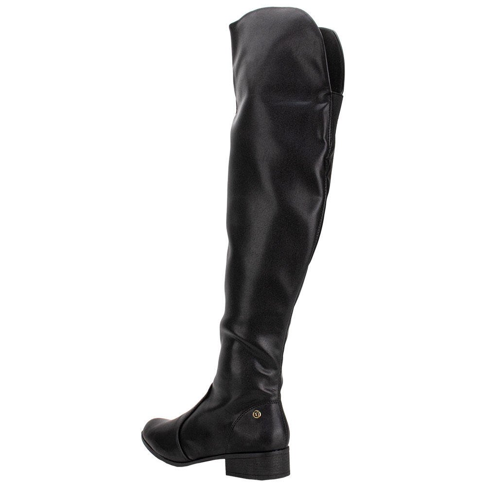 BOTA FEMININA OVER THE KNEE VIA UNO 247682 Preto 3
