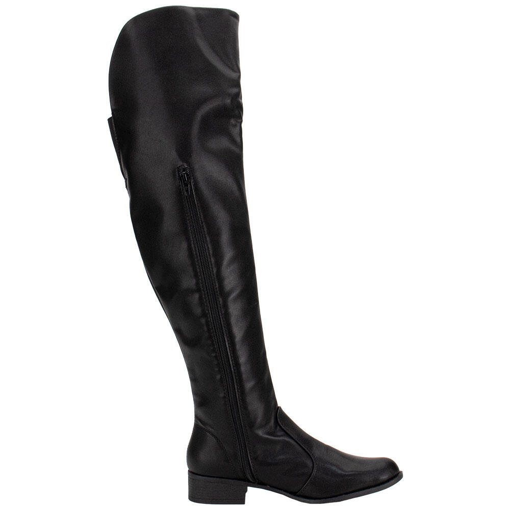 BOTA FEMININA OVER THE KNEE VIA UNO 247682 Preto 5