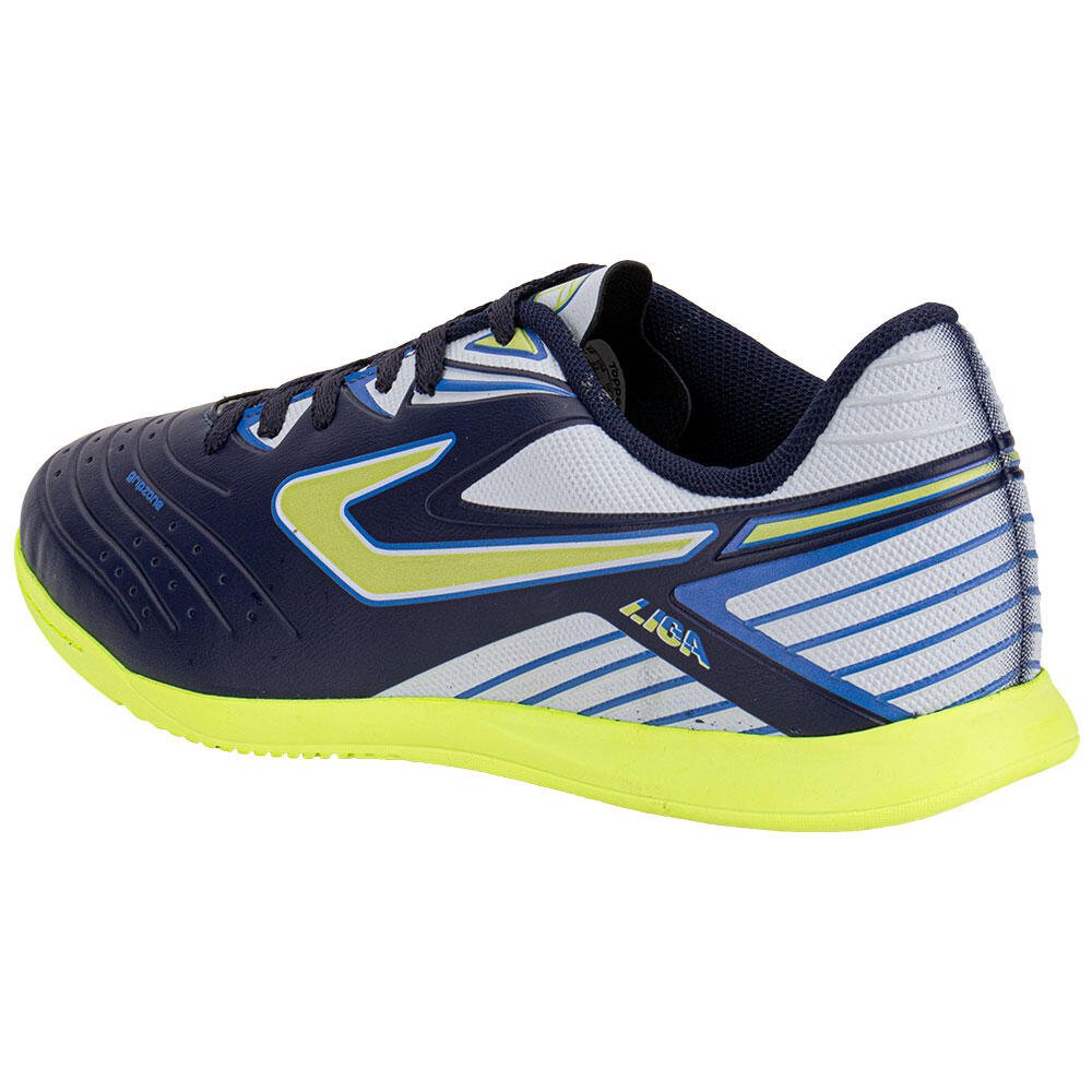 CHUTEIRA FUTSAL LIGA TOPPER TP0567 Azul Marinho/Verde 3