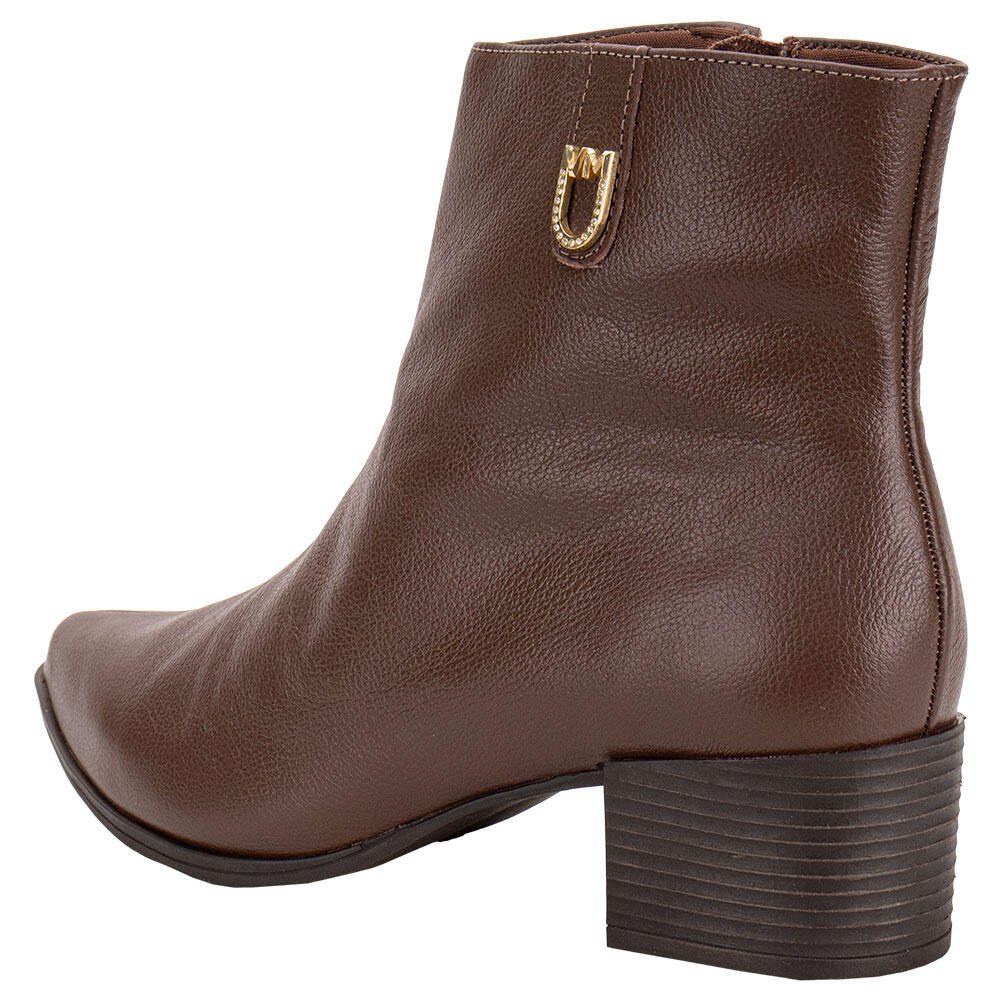 BOTA FEMININA CANO BAIXO VIA MARTE 231008 Marrom 3
