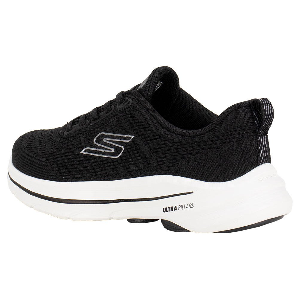 TÊNIS FEMININO GO WALK 8 - BRITT SKECHERS 125920 Preto/Branco 3