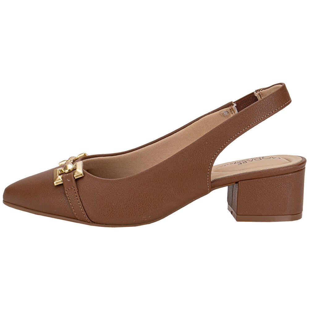 SCARPIN FEMININO SALTO GROSSO MODARE 7340135 Marrom 2