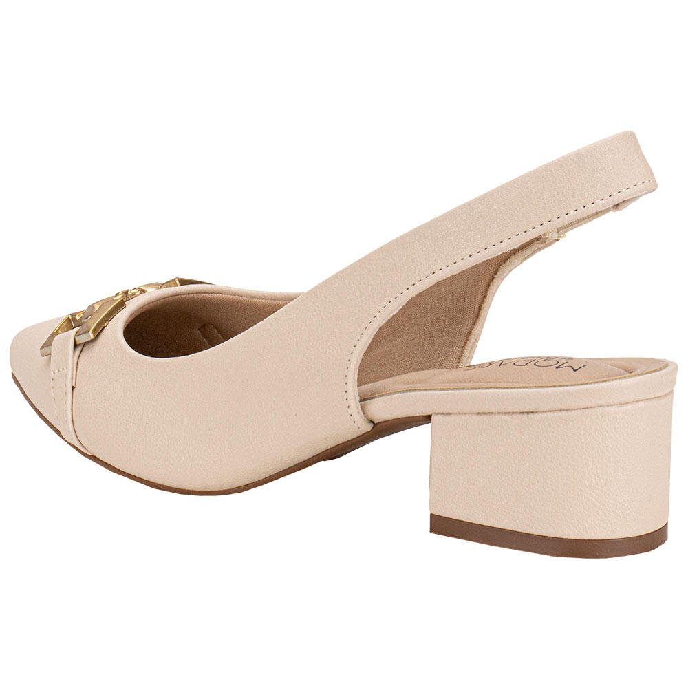 SCARPIN FEMININO SALTO GROSSO MODARE 7340135 Bege 3