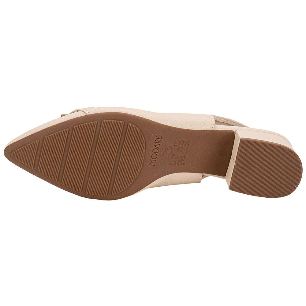 SCARPIN FEMININO SALTO GROSSO MODARE 7340135 Bege 4