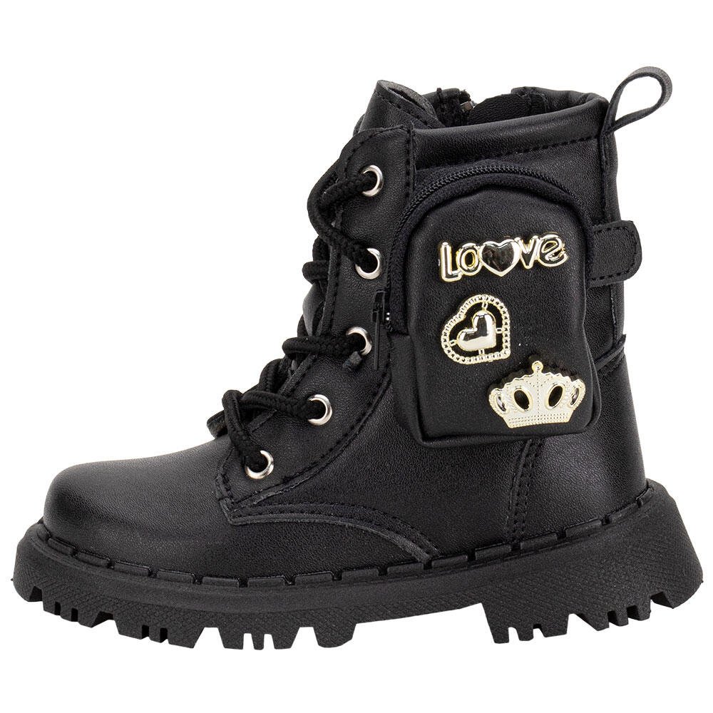 BOTA INFANTIL COTURNO BAG NILQI 15106 Preto 2
