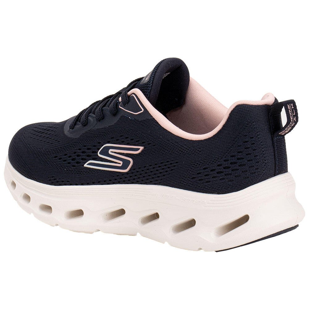 TÊNIS FEMININO GO WALK GLIDE STEP 2.0 SKECHERS 125145 Azul Marinho/Rosa 3