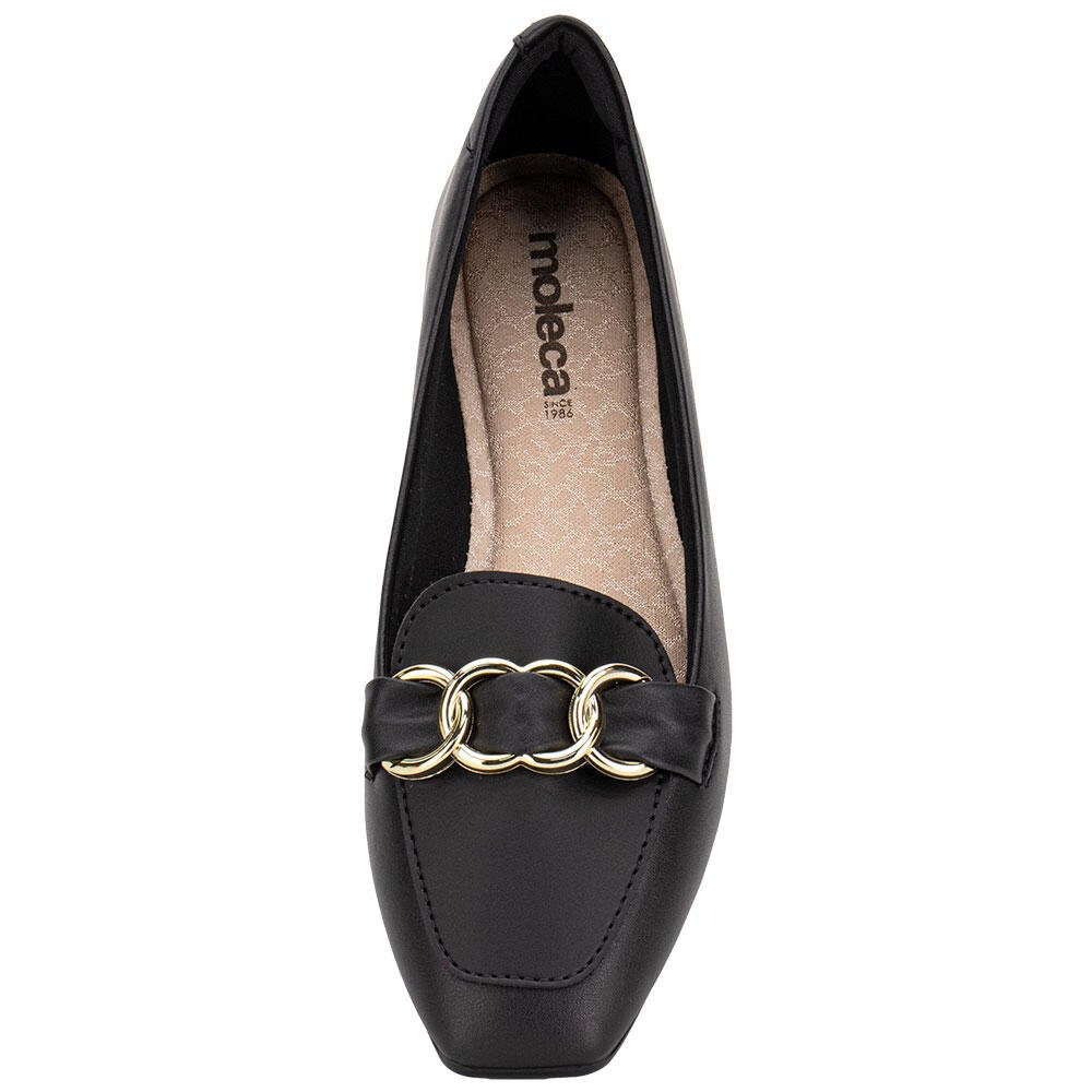 SAPATILHA FEMININA FLAT MOLECA 5824106 Preto 5