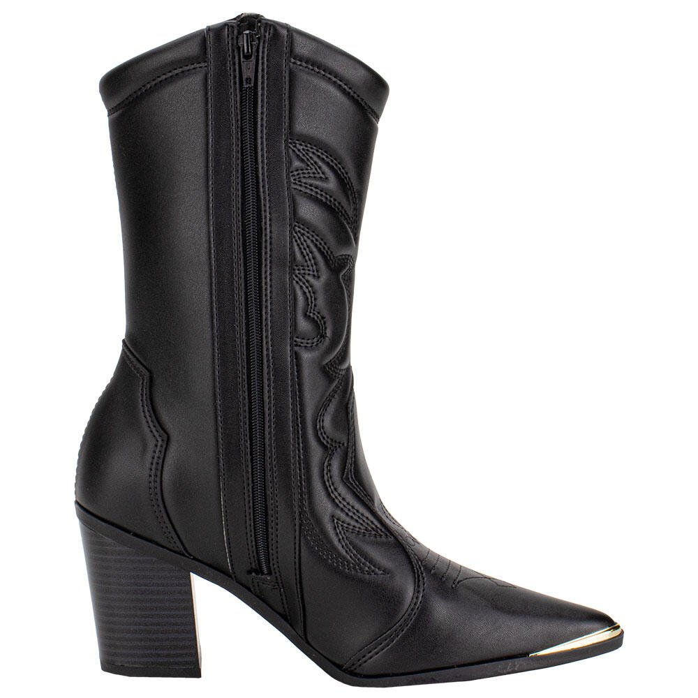 BOTA FEMININA COUNTRY CANO MÉDIO VIZZANO 3113101 Preto 5