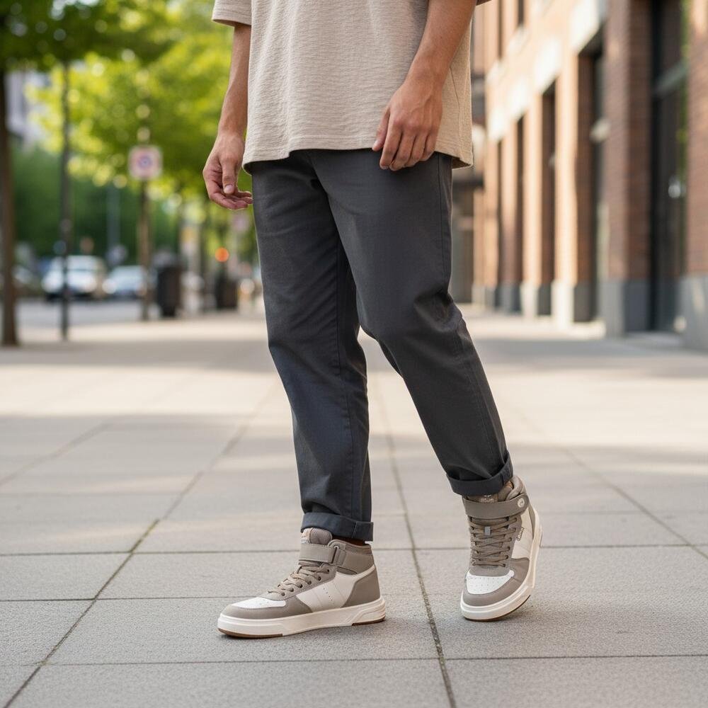 TÊNIS MASCULINO CANO ALTO ALPHA 4 OLLIE 460 Taupe 2