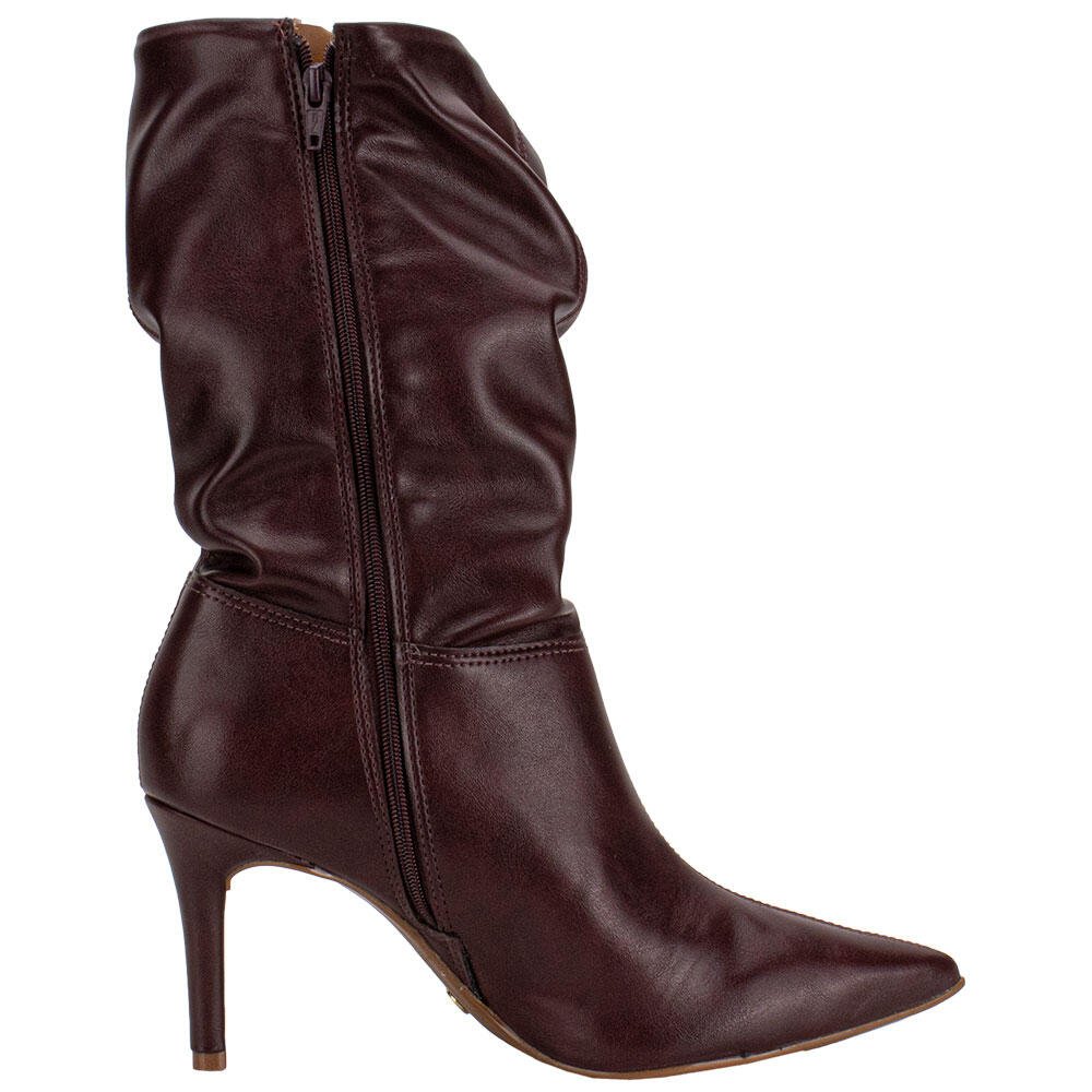 BOTA FEMININA SLOUCH CANO MÉDIO VIZZANO 3112101 Vinho 5