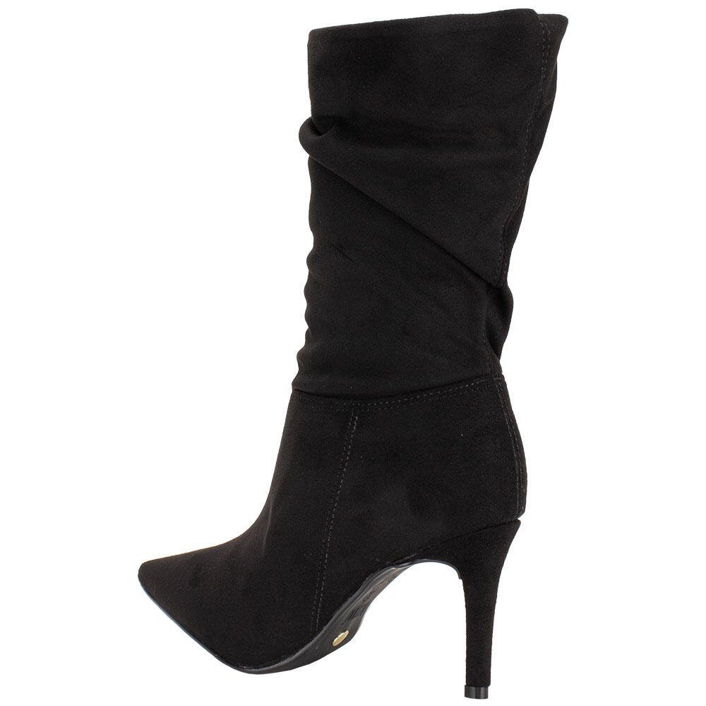 BOTA FEMININA SLOUCH CANO MÉDIO VIZZANO 3112101 Preto 3