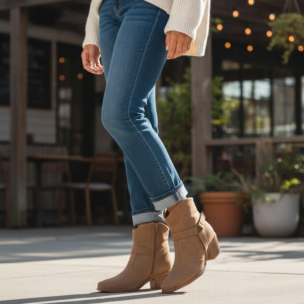 BOTA FEMININA CANO BAIXO MODARE 7089103 Caramelo 2