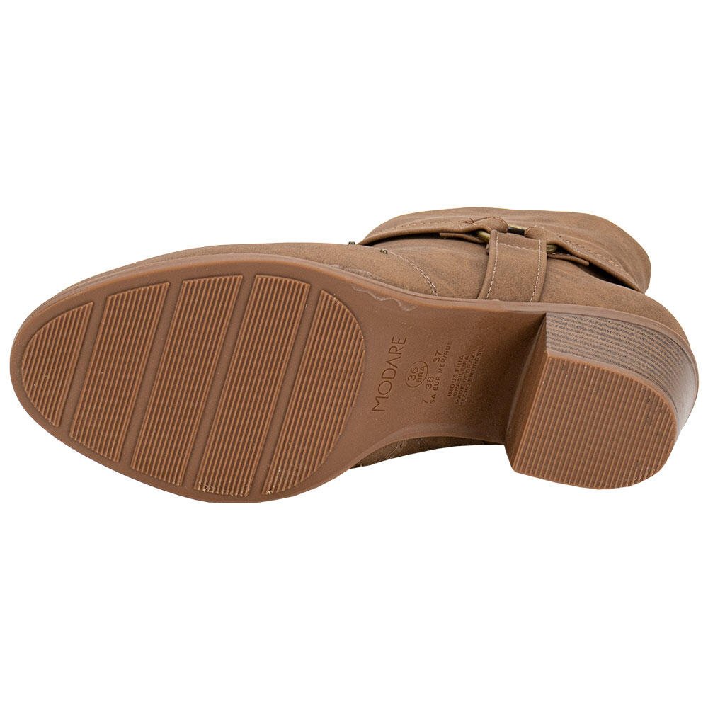 BOTA FEMININA CANO BAIXO MODARE 7089103 Caramelo 4