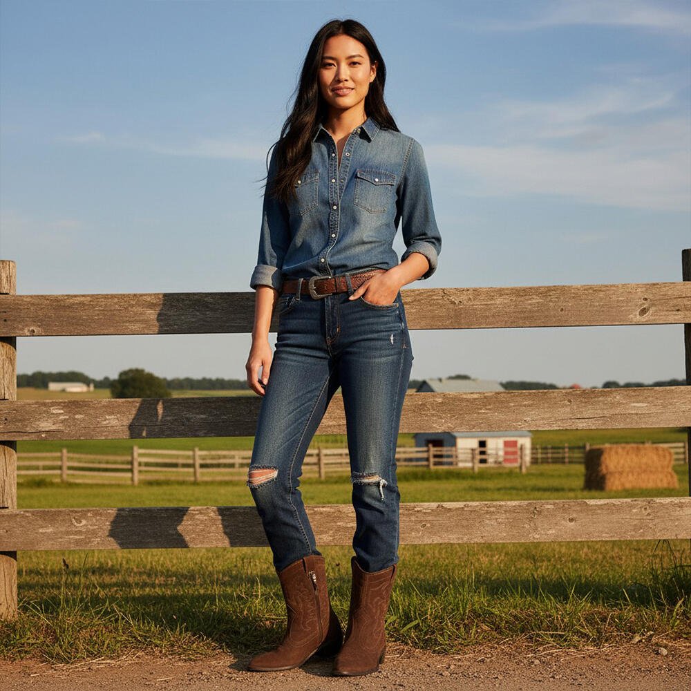 BOTA FEMININA COUNTRY CANO BAIXO MOLECA 5353201 Marrom 2