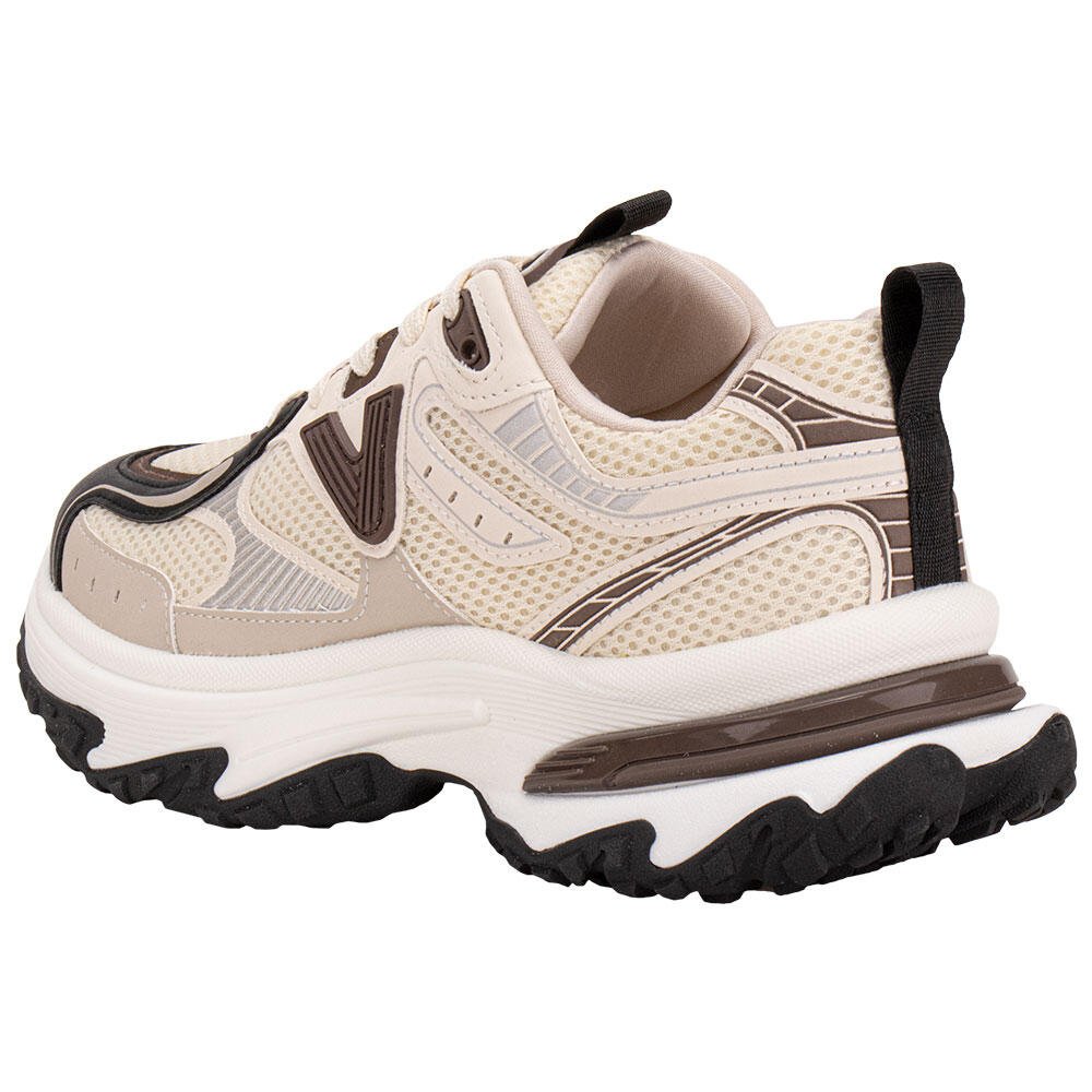 TÊNIS FEMININO CHUNKY VIA MARTE 339002 Bege/Preto 3