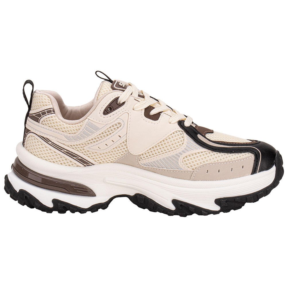 TÊNIS FEMININO CHUNKY VIA MARTE 339002 Bege/Preto 5