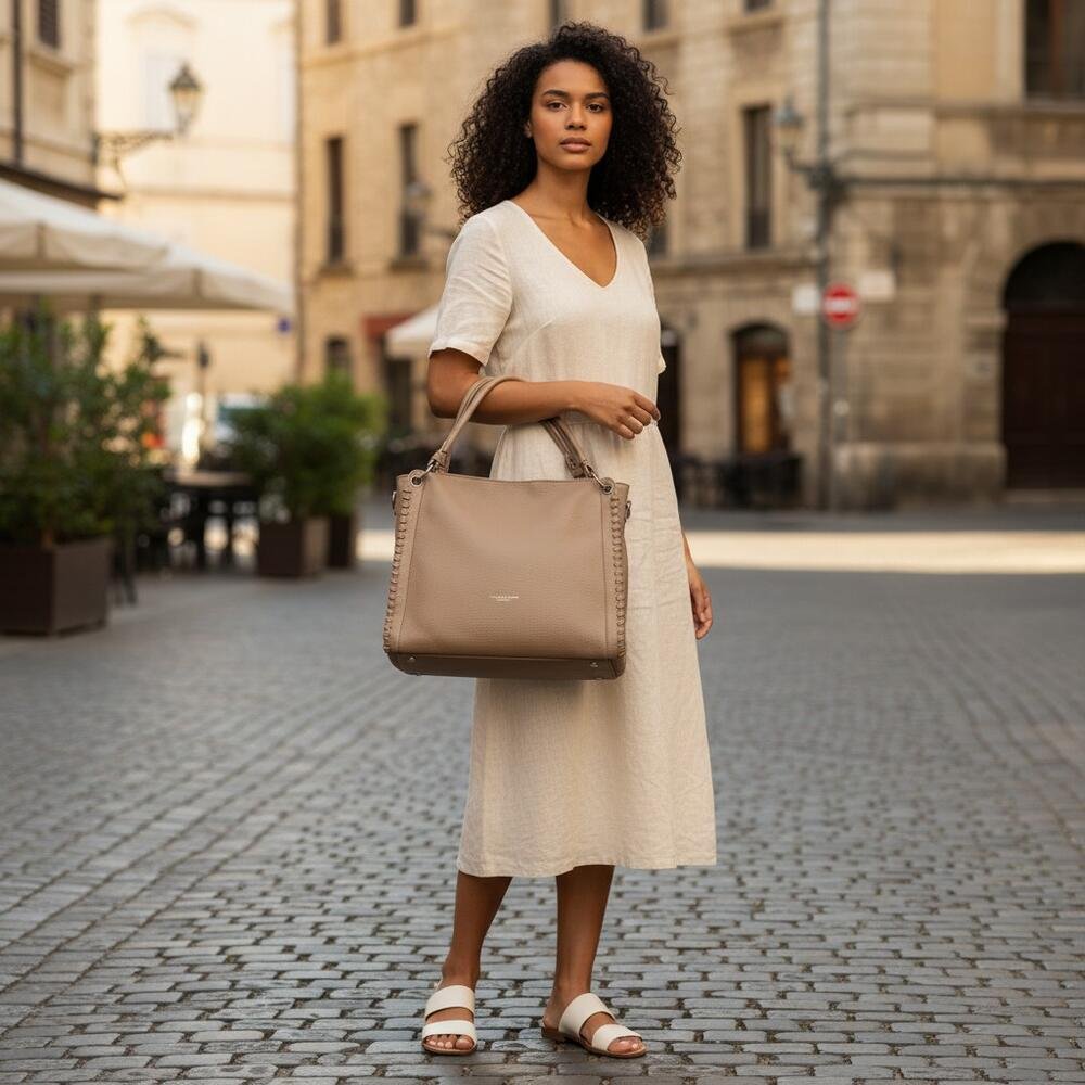 BOLSA FEMININA H.E R127 Caqui 2