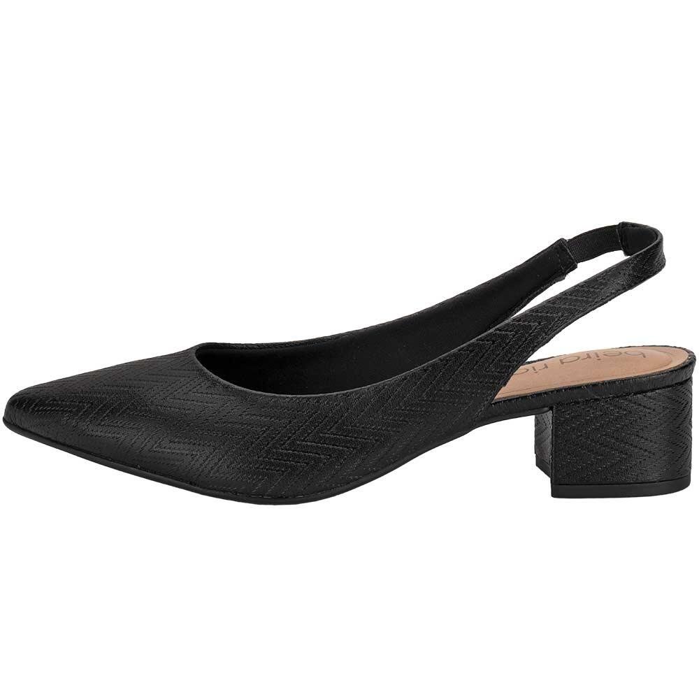 SCARPIN FEMININO SALTO GROSSO BEIRA RIO 4182220 Preto 2