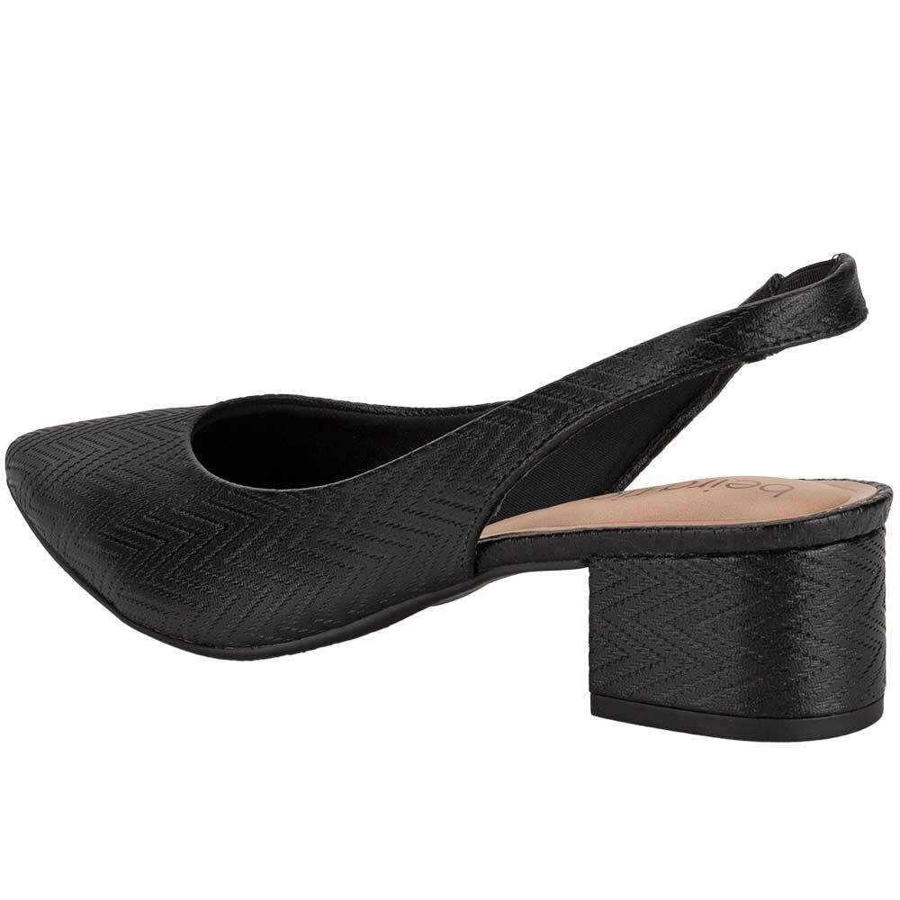 SCARPIN FEMININO SALTO GROSSO BEIRA RIO 4182220 Preto 3