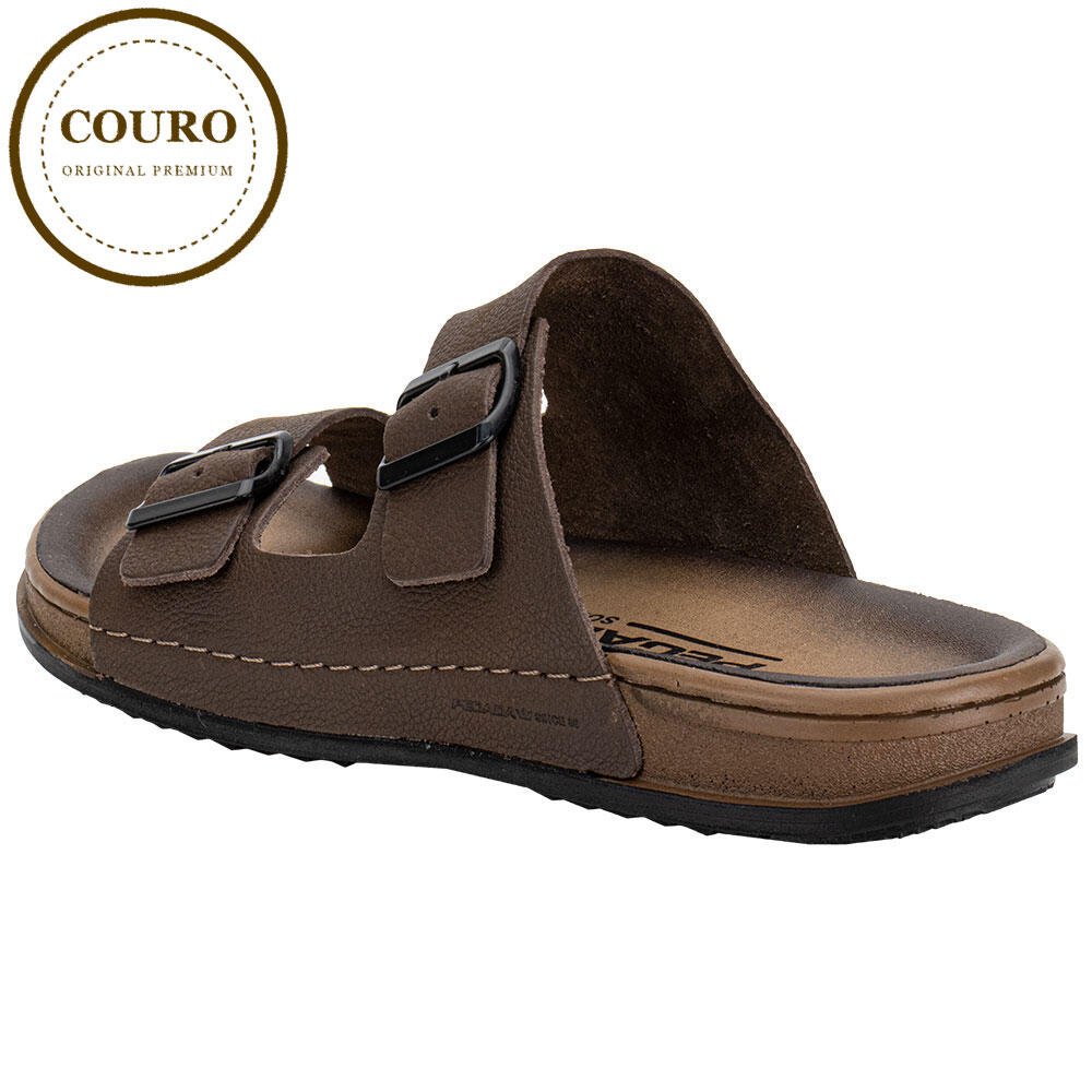 SANDÁLIA MASCULINA CONFORTO PEGADA 134851 Marrom 3