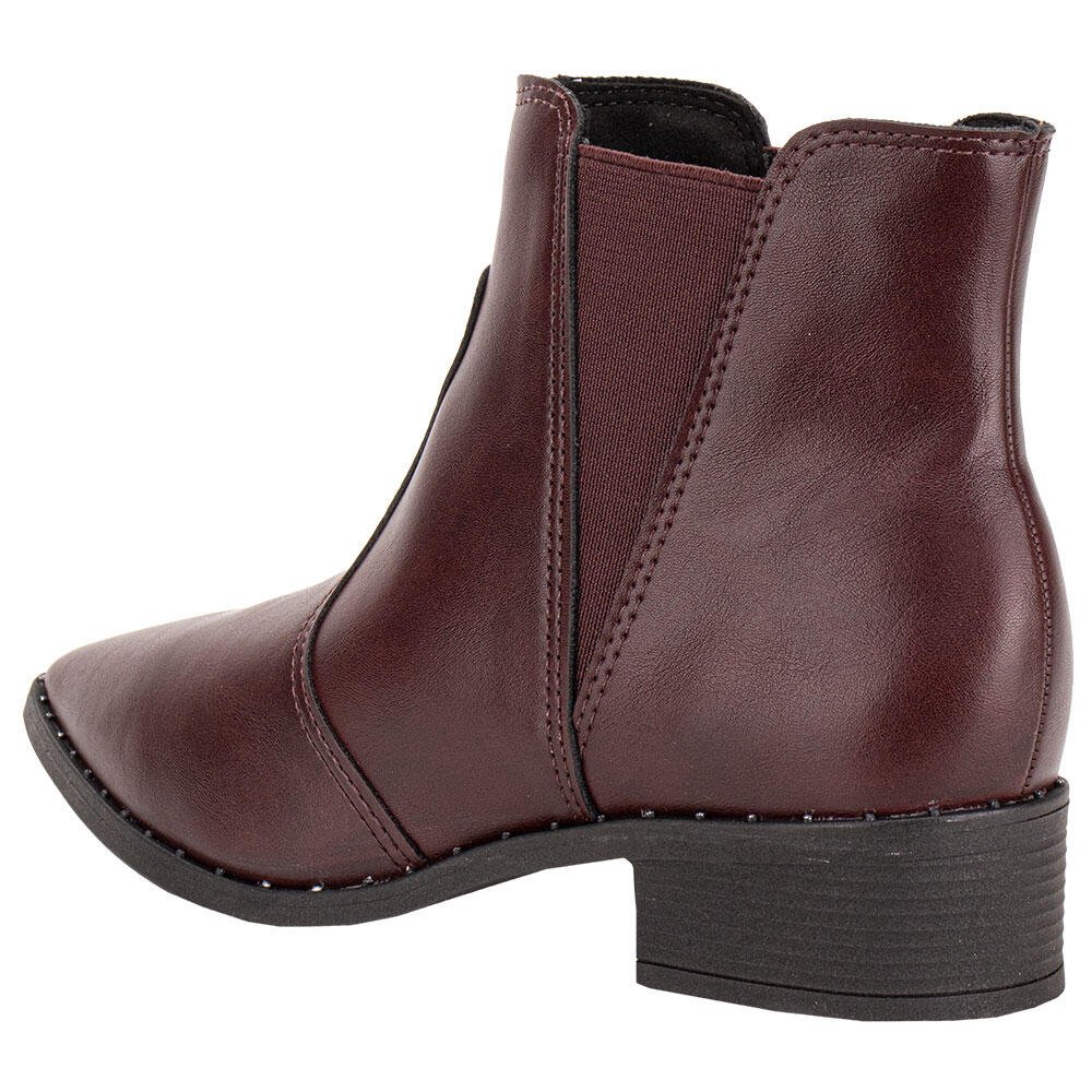 BOTA FEMININA CANO BAIXO BEIRA RIO 9091200 Vinho 3
