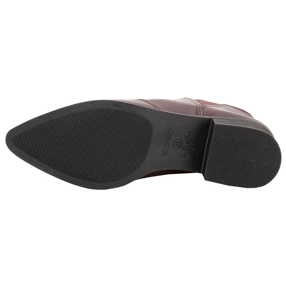 BOTA FEMININA CANO BAIXO BEIRA RIO 9091200 Vinho 4