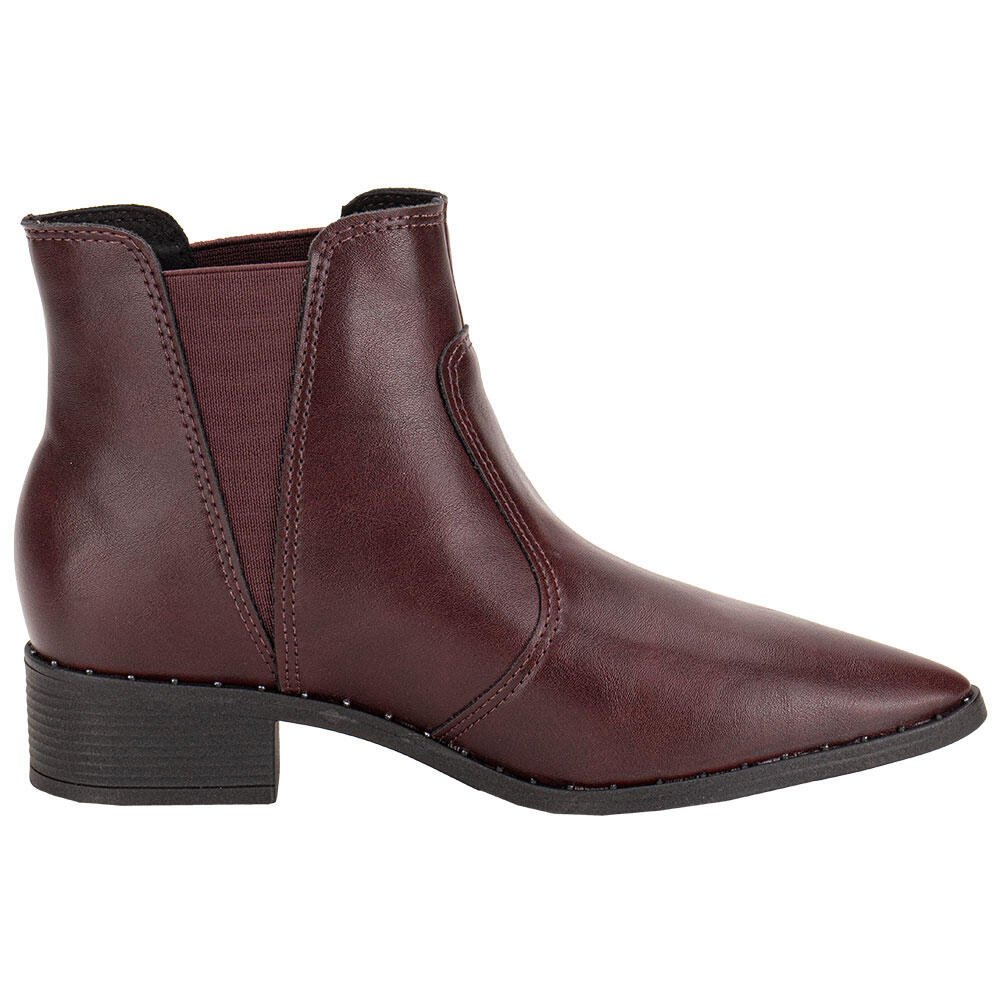 BOTA FEMININA CANO BAIXO BEIRA RIO 9091200 Vinho 5