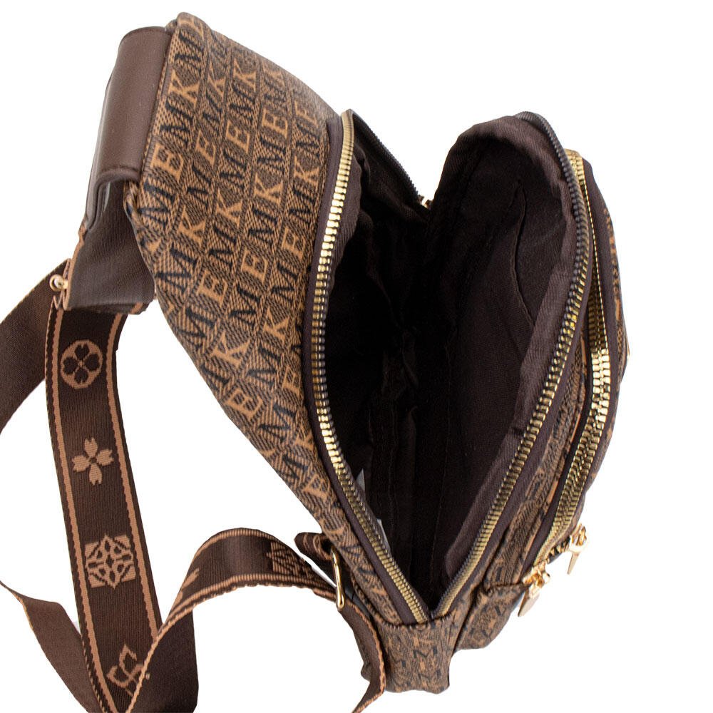 MOCHILA FEMININA POCHETE FUCECO WBFV84289 Marrom/Bege 5