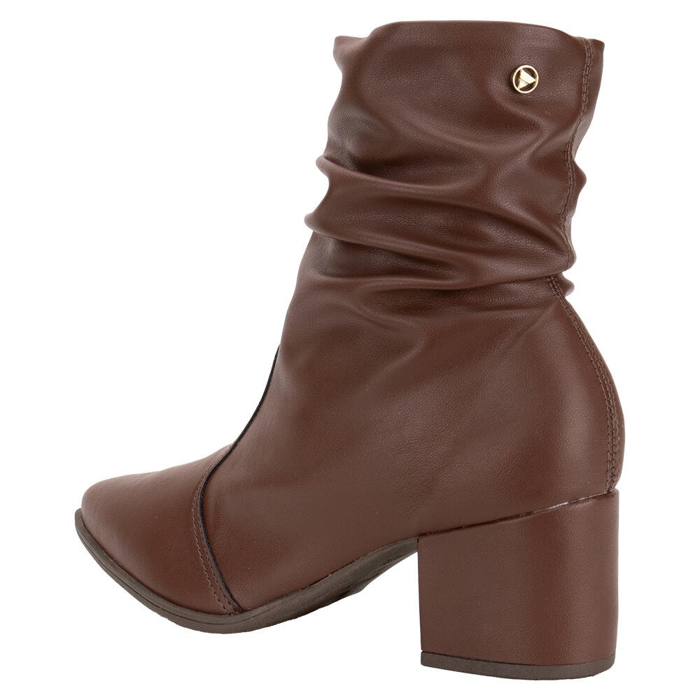 BOTA FEMININA SLOUCH CANO BAIXO VIA UNO 250922 Marrom 3