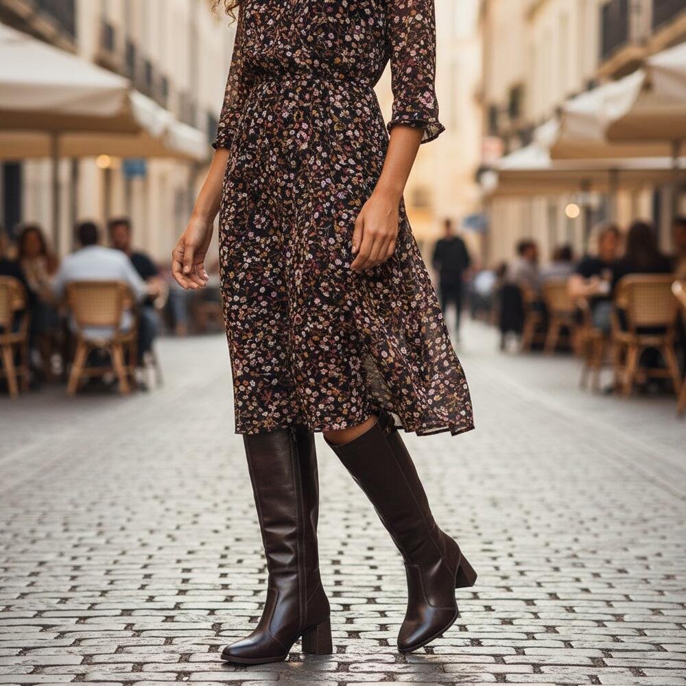 BOTA FEMININA CANO ALTO DAKOTA D2163 Marrom 2