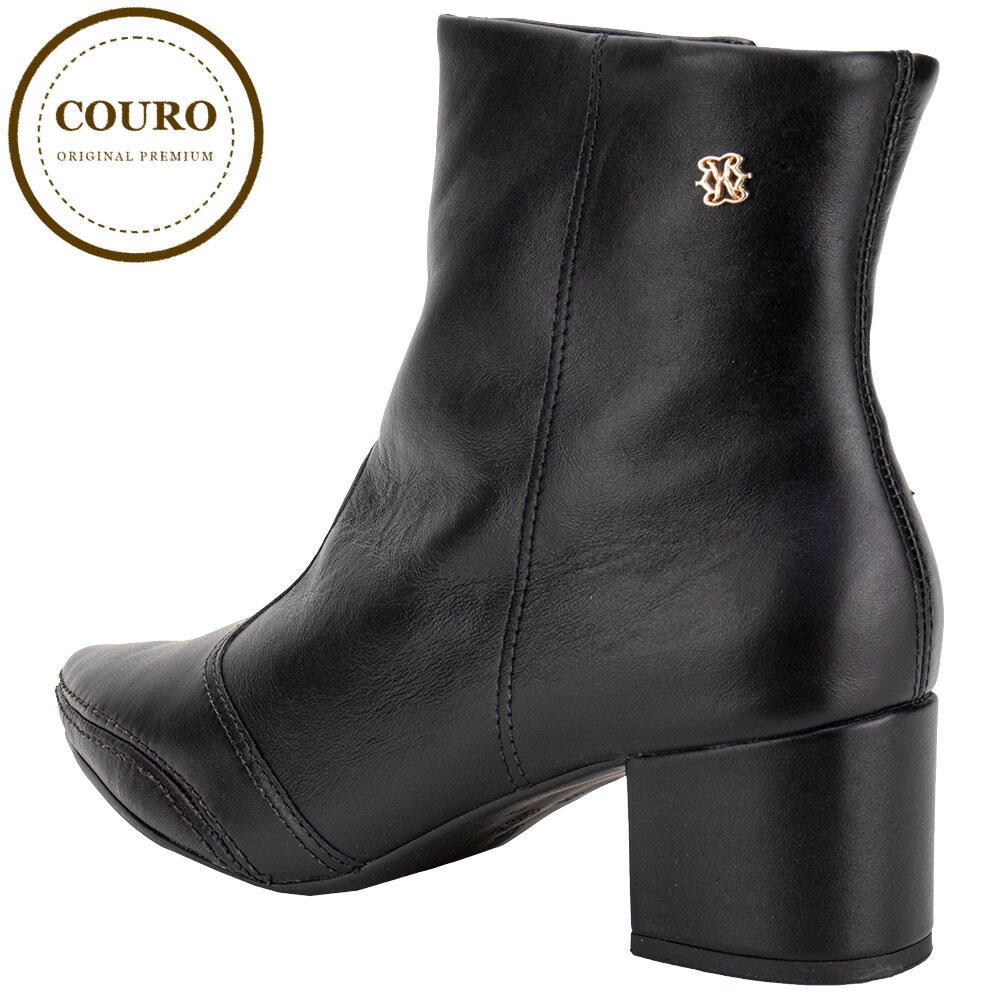 BOTA FEMININA CANO BAIXO TOTAL COMFORT RAMARIM 2657101 Preto 3