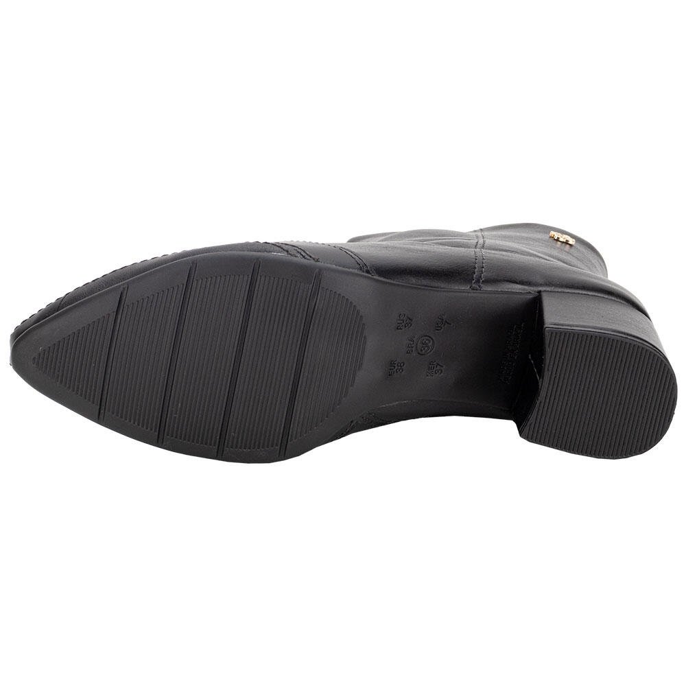 BOTA FEMININA CANO BAIXO TOTAL COMFORT RAMARIM 2657101 Preto 4