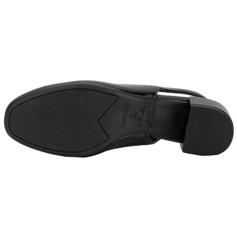 SCARPIN FEMININO SALTO GROSSO BEIRA RIO 4301110 Preto 4